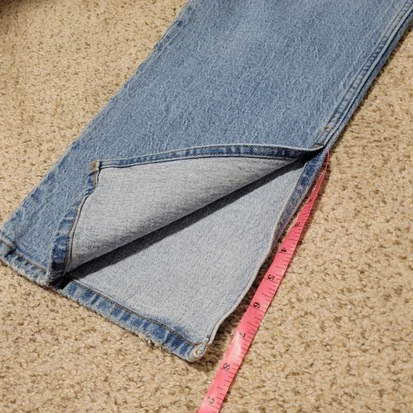 Abercrombie & Fitch 90's Relaxed Blue Jean High Rise Women's Size 27 / 4 LONG - Picture 10 of 11